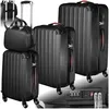 Image de Bagages - TECTAKE - Set de 4 valises PUCCI rigides fermeture à code roulettes 360° ABS - Noir