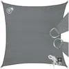 Image de Toile dombrage - TECTAKE - Voile dombrage carrée en polyéthylène cordes de tension comprises 54 x 54 m - Gris