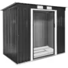 Image de Abri De Jardin Métal 2,7 M² Toiture Monopente Gris Et Blanc