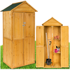 Image de Armoire De Jardin Kadi 80,5 X 60 X 213,5 Cm En Bois Marron