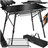 Image de Table de camping - TECTAKE - Table TINA pliable en aluminium réglable sac transport inclus 90 x 52 x 47-70 cm - Noir