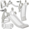 Image de Toboggan Pliable Pour Enfants Avec Panier De Basket Gris