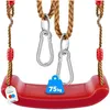 Image de PORTIQUE - TECTAKE - Siège de balançoire SWIFTY antidérapant réglable en hauteur et résistant intempéries jusquà 75kg - Rouge