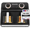 Image de Friteuse à air - TECTAKE - Airfryer SAMURAI avec 2 compartiments et 7 programmes de cuisson 2400W