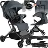 Image de Poussette Buggy Pliable Avec Harnais À 5 Points Et Frein Anthracite
