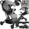Image de Poussette - TECTAKE - Poussette buggy FINN avec panier et harnais à 5 points frein et arceau de sécurité - Gris