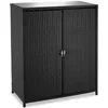Image de Armoire de jardin - TECTAKE - Abri de jardin MONZA en rotin avec cadre en aluminium et 4 compartiments résistant UV et intempéries