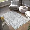 Image de Tapis Design Vintage Avec Motif Oriental À Poils Courts Doux 120x170cm