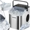 Image de Bac à glaçons - TECTAKE - Machine à glaçons ARCTIC en acier avec réservoir deau de 12 L avec 2 tailles de glaçons - Argent