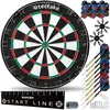 Image de Jeu de fléchettes - TECTAKE - Cible BULLY avec 9 fléchettes et 21 aillettes matériel de montage inclus 45 x 45 cm