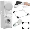 Image de Kit de superposition - TECTAKE - Cadre de liaison PARRET pour machines à laver et sèche-linge réglable avec corde
