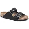 Image de Sandales Birkenstock Arizona Vegan Birko-Flor Birkibuc Etroit - black - 42