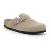 Image de Sabot pour adulte - BIRKENSTOCK - Boston - Cuir velours doux - Tabacco - Marron