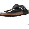 Image de Chaussure Birkenstock Modèle Gizeh Big Buckle Oiled Le - Coleur Noir