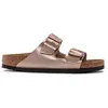 Image de Sandales pour femme - BIRKENSTOCK - Doré et Gris - Tige Birko-Flor