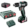 Image de Perçeuse visseuse sans fil 12v powermaxx bs 12 bl 2x2ah li-power - metabo - 601044500 - chargeur sc 30 + metabox 118 601044500