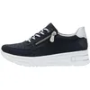 Image de Basket Basse Cuir Rieker Alabama - Bleu
