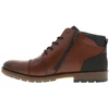 Image de Rieker® - Bottines En Cuir Cognac à Talon Plat Avec Un Zip Et Des Lacets Ronds - Cognac 44