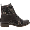 Image de Rieker® - Bottines Marron à Talon Plat Ornées D'un Empiècement à Motif Floral - Marron 37
