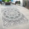 Image de Paco Home Tapis Intérieur & Extérieur Pour Balcon Et Terrasse Avec Motif Oriental Bleu 60x100 cm