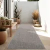 Image de Paco Home Tapis Extérieur Balcon Terrasse Tapis Cuisine Uni Motif Moucheté Gris 80x150 cm