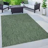 Image de Paco Home Tapis Extérieur Balcon Terrasse Tapis Cuisine Uni Motif Moucheté Vert Vert 80 cm rond