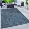 Image de Paco Home Tapis Extérieur Balcon Terrasse Tapis Cuisine Uni Motif Moucheté Bleu 60x100 cm