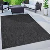 Image de Paco Home Tapis Extérieur Balcon Terrasse Tapis Cuisine Uni Moucheté Sombre Gris 80x150 cm