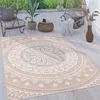 Image de Paco Home Tapis Exterieur Terrasse Balcon Tapis Cuisine Oriental Boho Motif Marocain Beige 200x280 cm
