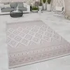 Image de Paco Home Tapis Intérieur & Extérieur Balcon Terrasse Cuisine Motif Boho Diamant Moderne Beige 60x100 cm