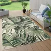 Image de Paco Home Tapis Exterieur Terrasse Salon Cuisine Motif Boho Jungle Motif Palmiers Vert 120x170 cm