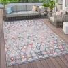 Image de Paco Home Tapis Exterieur Terrasse Balcon Abstrait Geometrique Motif Losange Jaune Bleu 60x100 cm