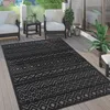 Image de Paco Home Tapis Exterieur Terrasse Salon Cuisine Scandinave Ethnique Uni 3D Anthracite 120x160 cm