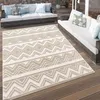 Image de Paco Home Tapis Exterieur Terrasse Salon Cuisine Motif Boho Uni 3D Motif Scandinave Beige 60x100 cm
