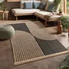 Image de Paco Home Tapis Exterieur Terrasse Salon Cuisine Boho Fleurs Lavable En Machine 3D Gris foncé 80x150 cm