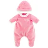 Image de Pyjama Rose Et Bonnet Pour Poupon 30 Cm