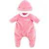 Image de Pyjama Rose Et Bonnet Pour Poupon 36 Cm