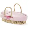 Image de Accessoires Poupons - Ensemble Couffin Peluche Rose - Pour Poupons 36 Et 42 Cm - Des 3 Ans