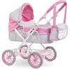 Image de Poussette Poupon Florale Corolle Avec Couffin Amovible Et Sac À Bandoulière 36-52 Cm