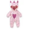 Image de Pyjama Licorne Rose vêtement pour poupée Ma 36cm