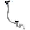 Image de Vidage pour baignoire VILLEROY & BOCH Loop & Friends semi-îlot bonde blanche et trop-plein chromé