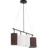 Image de Plafonnier Moderne 4 Ampoules E14 - Blanc Et Marron