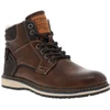 Image de Tom Tailor - Bottines Fourrées Simili Cuir Marron à Semelle Baskets Et à Lacets Enduis Et Zip - Cognac 44