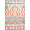 Image de Tapis Effet 3d À Poils Courts "ethnie" Gris & Orange 200 X 290 Cm