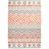 Image de Tapis Effet 3d À Poils Courts "ethnie" Gris & Orange 160 X 230 Cm