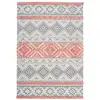Image de Tapis Jacquard À Poils Courts "ethnie" Gris & Orange 120 X 170 Cm