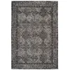 Image de Tapis Vintage à Poils Courts Iglesia Gris & Noir 200 x 290 cm