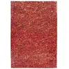 Image de Tapis En Cuir Fait Main "finish" Rouge & Or 200 X 290 Cm