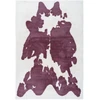 Image de Tapis Imitation Fourrure "rabbit" Violet & Blanc 120 X 160 Cm