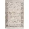 Image de Tapis Vintage À Franges "baroque X" Beige 120 X 170 Cm